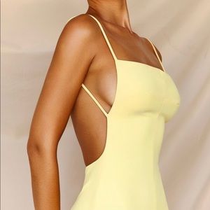 House of CB Pastel Yellow (Lemon) “Alix” Dress